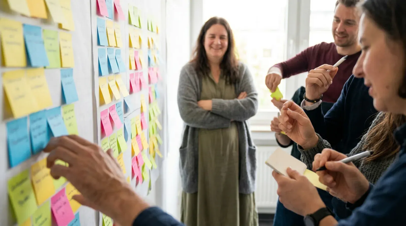 Post-it exercise during a team workshop